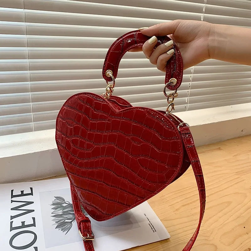 Charming Heart Design Handbag