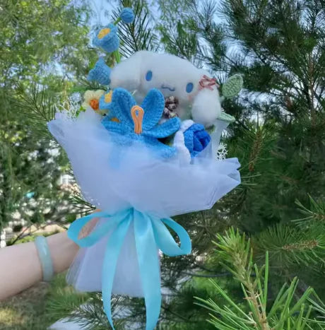 Sweet Doll and Flower Gift Arrangement