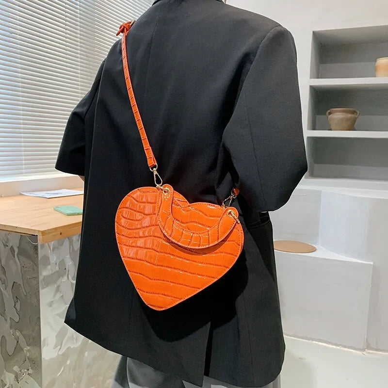 Charming Heart Design Handbag