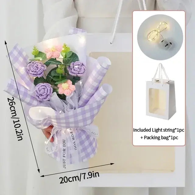 Colorful Crochet Flowers Bouquet