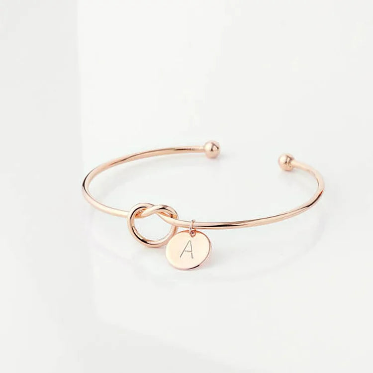 Customized Tie The Knot Bracelet with Initials