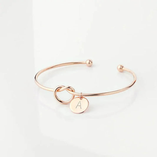 Customized Tie The Knot Bracelet with Initials
