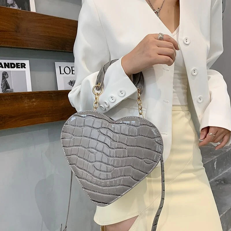 Charming Heart Design Handbag