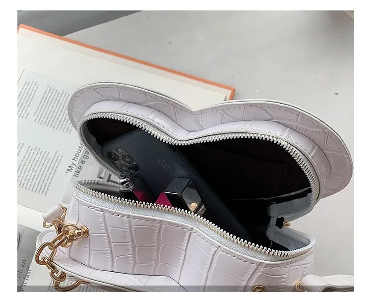 Charming Heart Design Handbag