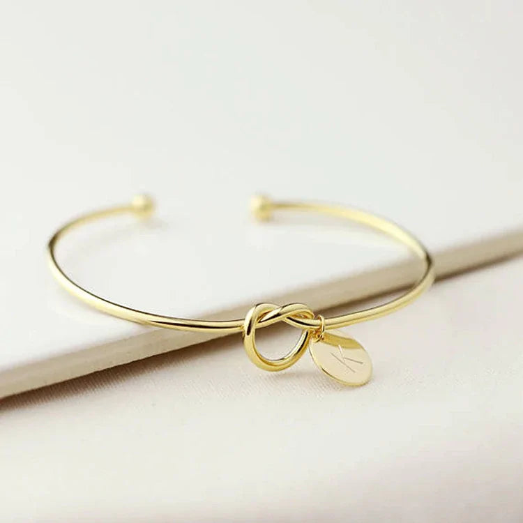 Customized Tie The Knot Bracelet with Initials
