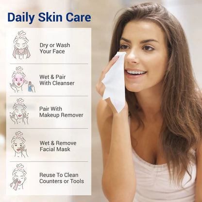 Eco-Friendly Disposable Face Towels – Soft, Lint-Free & Perfect for Sensitive Skin