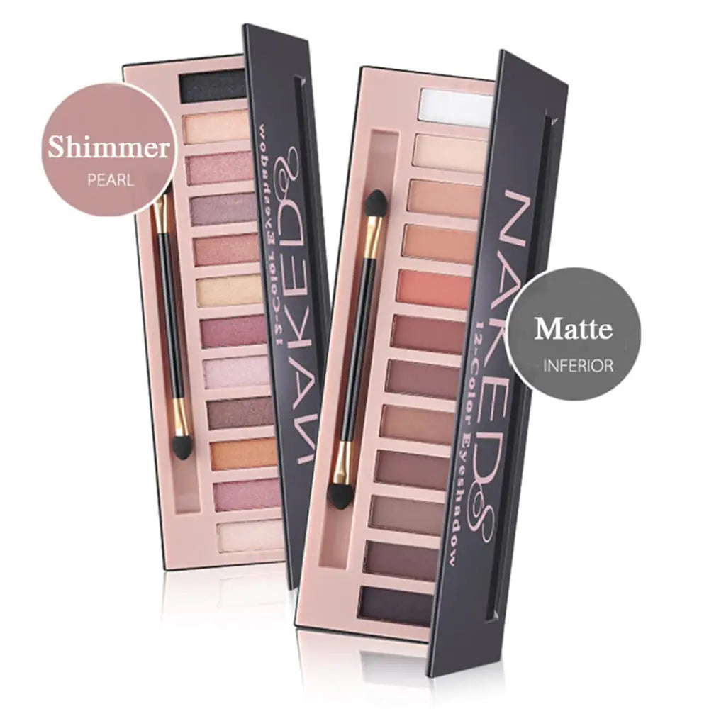 BestLand 2-Pack Nude Eyeshadow Palette – Matte, Shimmer & Glitter