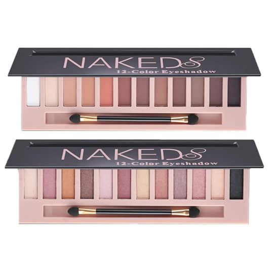 BestLand 2-Pack Nude Eyeshadow Palette – Matte, Shimmer & Glitter